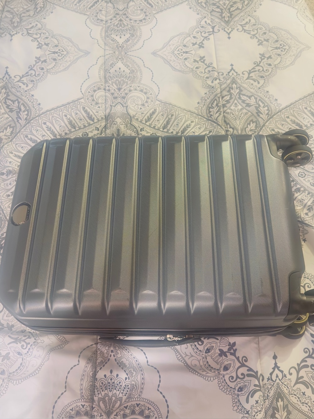Men's Hard Shell Carry-On Suitcase - Steel Gray